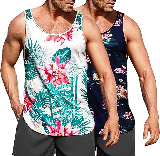 Men's Floral Tank Top Tees