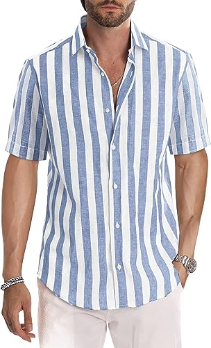 Men's Stylish Short Sleeve Cotton Shirt